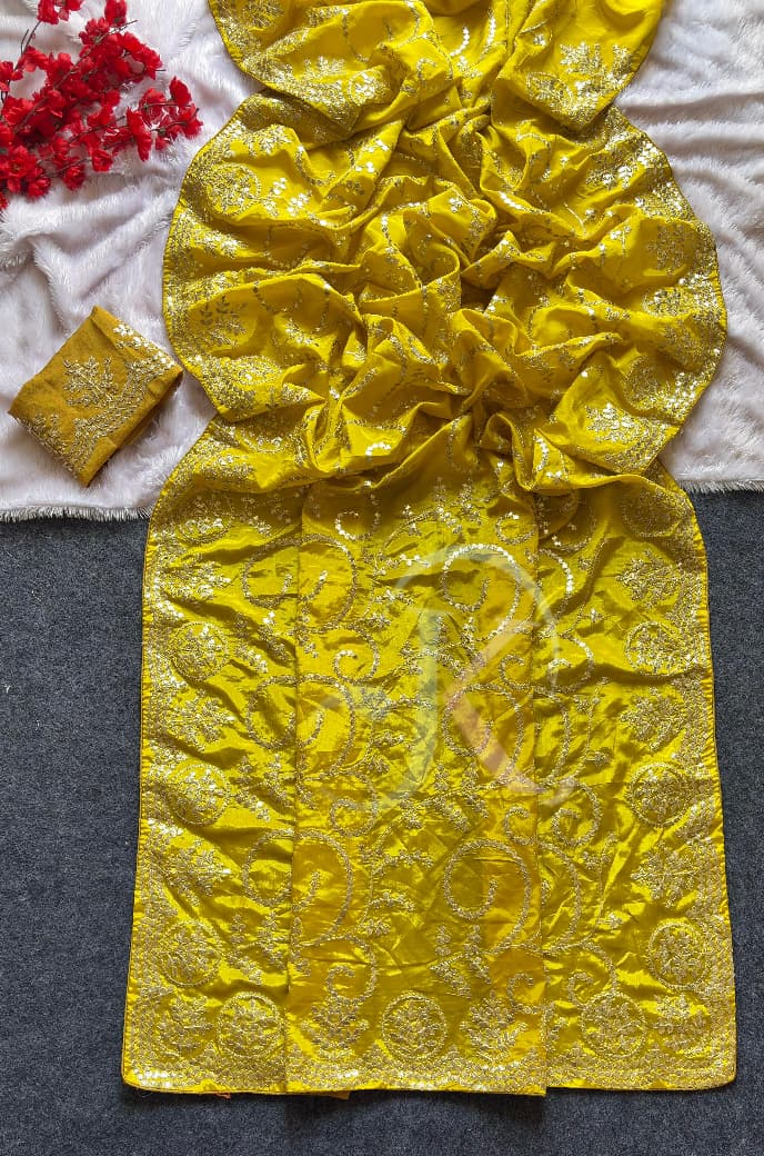 Jk 301 Pure Ho Silk With Gotta Foil Work Saree 